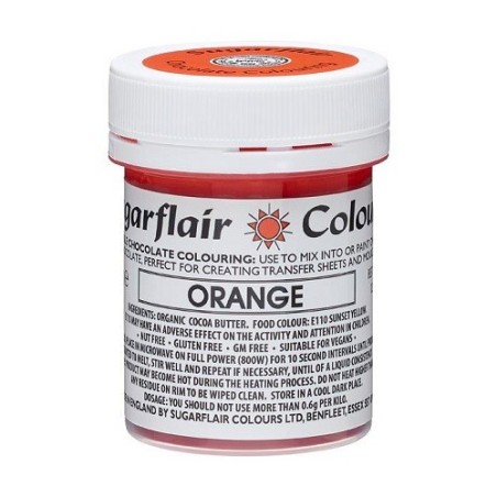 Sugarflair Cocoa Butter Colour Orange 35g for Pralines