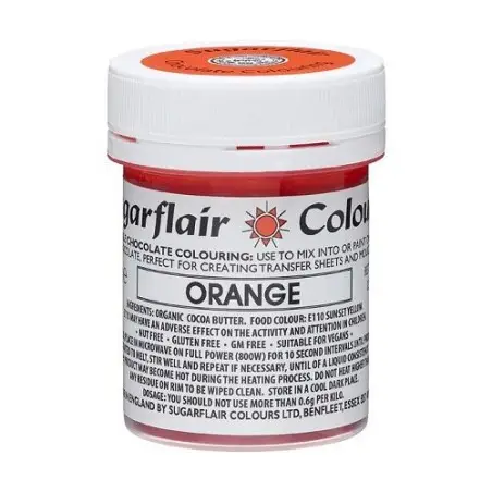 Sugarflair Kakaobutterfarbe Orange 35g für Pralinen