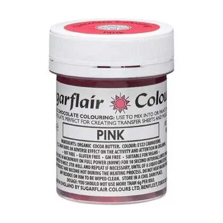 Sugarflair Cocoa Butter Colour Pink 35g for Pralines