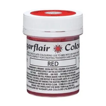 Sugarflair Kakaobutterfarbe Rot 35g für Pralinen