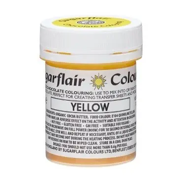 Sugarflair Kakaobutterfarbe Gelb 35g für Pralinen