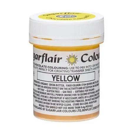 Sugarflair Kakaobutterfarbe Gelb 35g für Pralinen