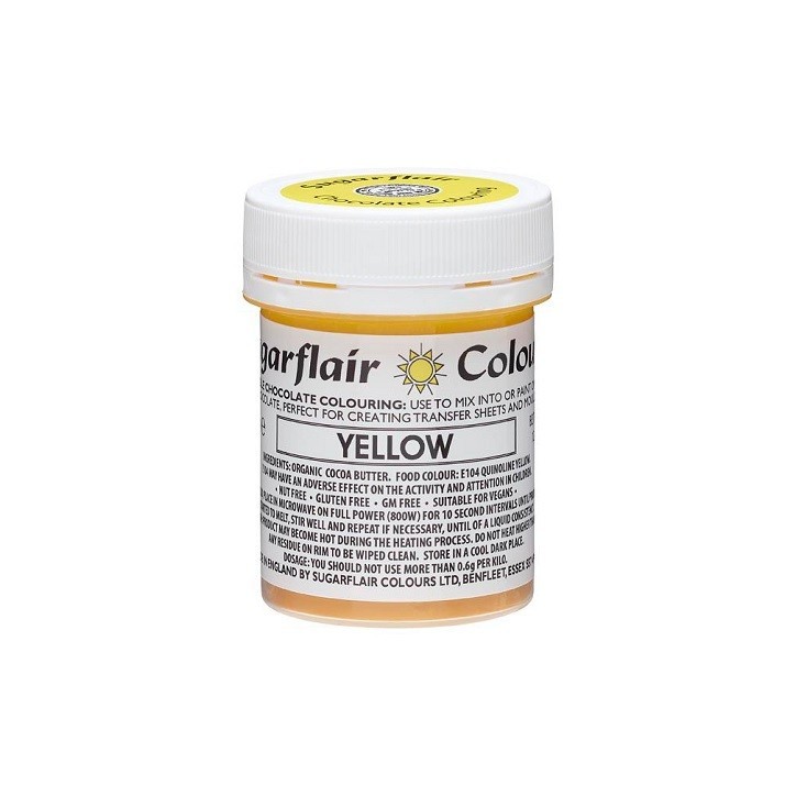 Sugarflair Kakaobutterfarbe Gelb 35g für Pralinen