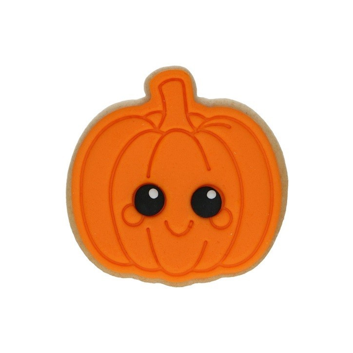 Wilton Pumpkin Cookie Cutter with Stamp 7.5cm