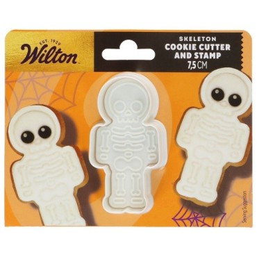 Wilton Skeleton Cookie Cutter with Stamp 7.5cm