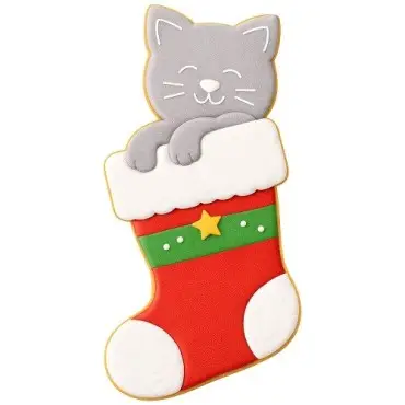 Birkmann Katze in Socke Prägeausstecher 7cm Weihnachten