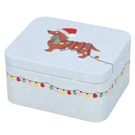 Birkmann Geschenkdose Xmas Dachshund 10x12x6cm