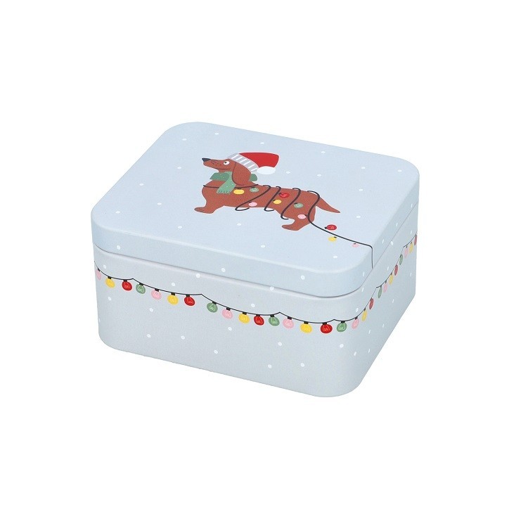 Birkmann Geschenkdose Xmas Dachshund 10x12x6cm