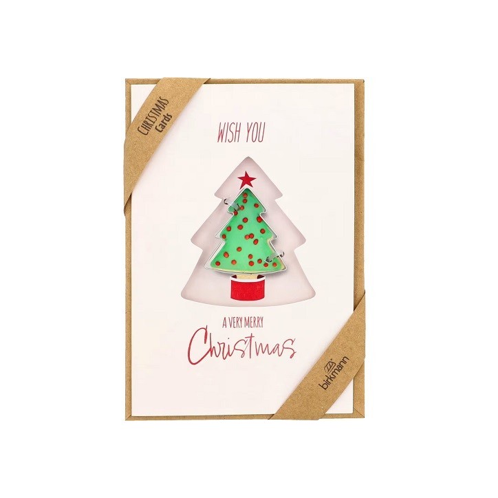 Birkmann Weihnachtskarte mit Tannenbaum Ausstechform Birkmann Weihnachtskarte mit Tannenbaum Ausstechform