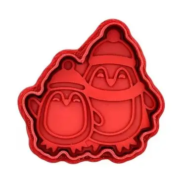 Birkmann Penguins Embossing Cookie Cutter with Ejector