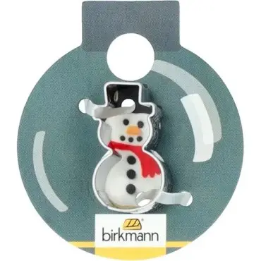 Birkmann Mini Snowman Cookie Cutter 27x15mm on Blister