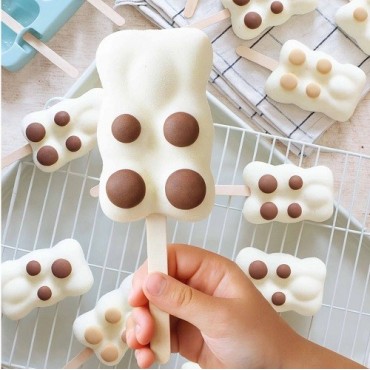 ScrapCooking Teddy Bear Ice Cream Silicone Mould for 4