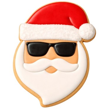 Birkmann Cool Santa Embossing Cookie Cutter 5x6.5cm