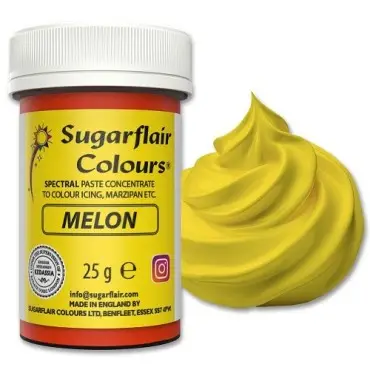 Sugarflair Lebensmittelfarbe Paste Melonengelb Melon 25g