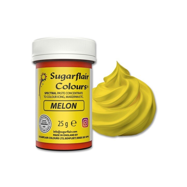 Sugarflair Paste Colour Melon Yellow 25g