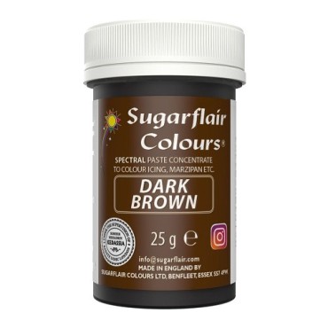 Sugarflair Dark Brown Paste Colour 25g