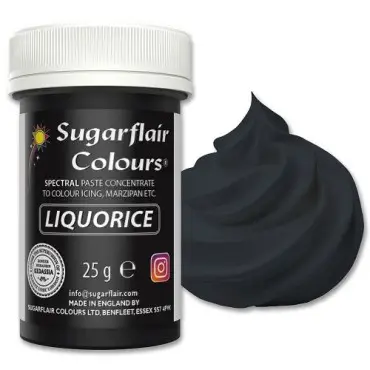 Sugarflair Lebensmittelfarbe Paste Schwarz Liquorice 25g
