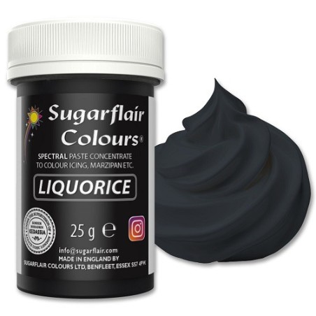 Sugarflair Lebensmittelfarbe Paste Schwarz Liquorice 25g
