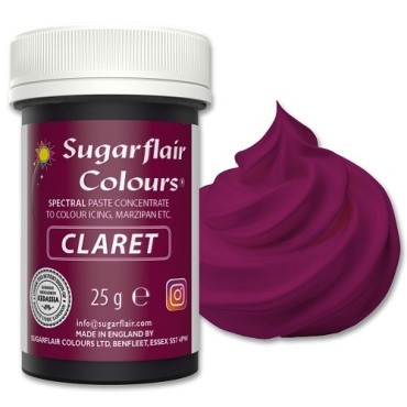 Sugarflair Food Colouring Claret Pink – 25 g Spectral Paste for Fondant & Icings