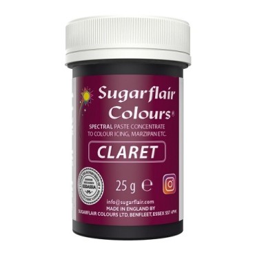 Sugarflair Lebensmittelfarbe Claret Pink – 25 g Spektralfarbe für Fondant & Marzipan