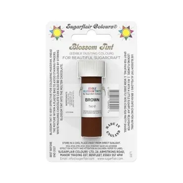 Sugarflair Blossom Tint Brown – 7 ml essbares Farbpulver für Fondant & Blütenpaste