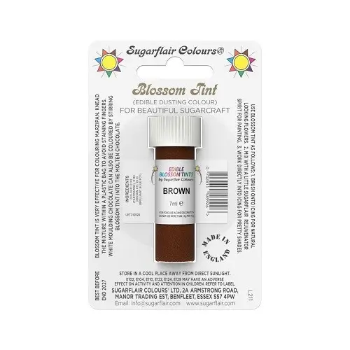 Sugarflair Puderfarbe Braun - Brown, 7ml