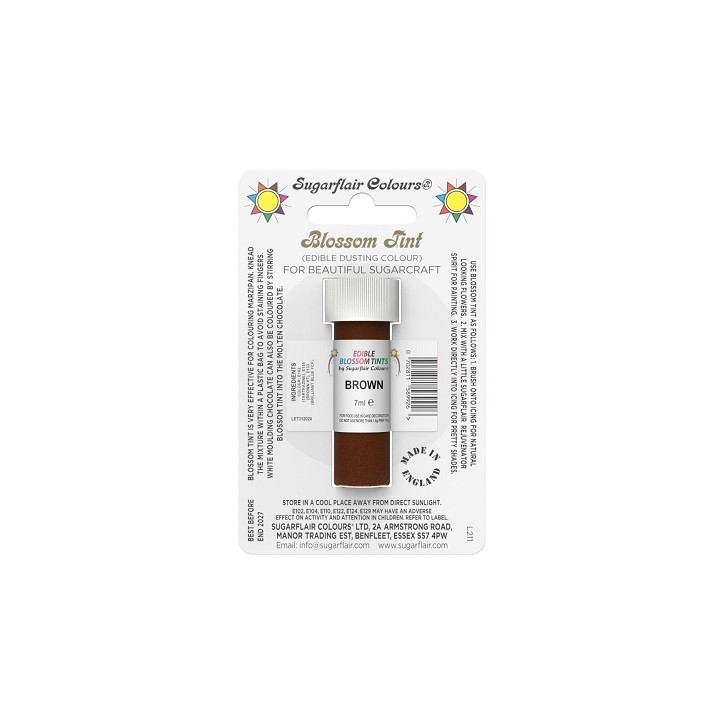 Sugarflair Blossom Tint Brown – Edible Dusting Powder for Fondant & Gum Paste