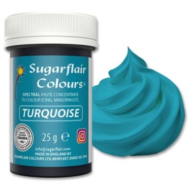 Sugarflair Spectral Paste Colour Turquoise – Food Colouring Paste for Fondant & Icing