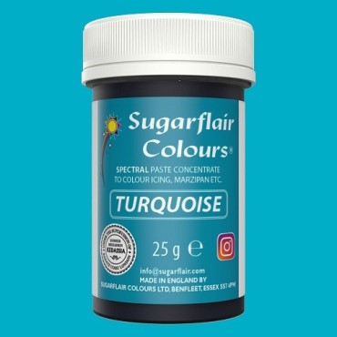 Sugarflair Spectral Paste Colour Turquoise – Food Colouring Paste for Fondant & Icing