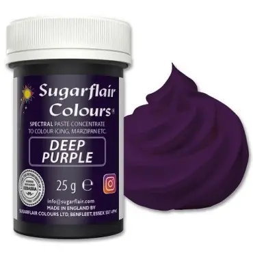 Sugarflair Lebensmittelfarbe Deep Purple Purpur Violet 25g