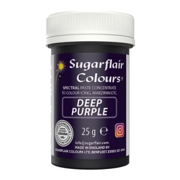 Sugarflair Deep Purple Paste Colour 25g - Cake Design Food Colouring