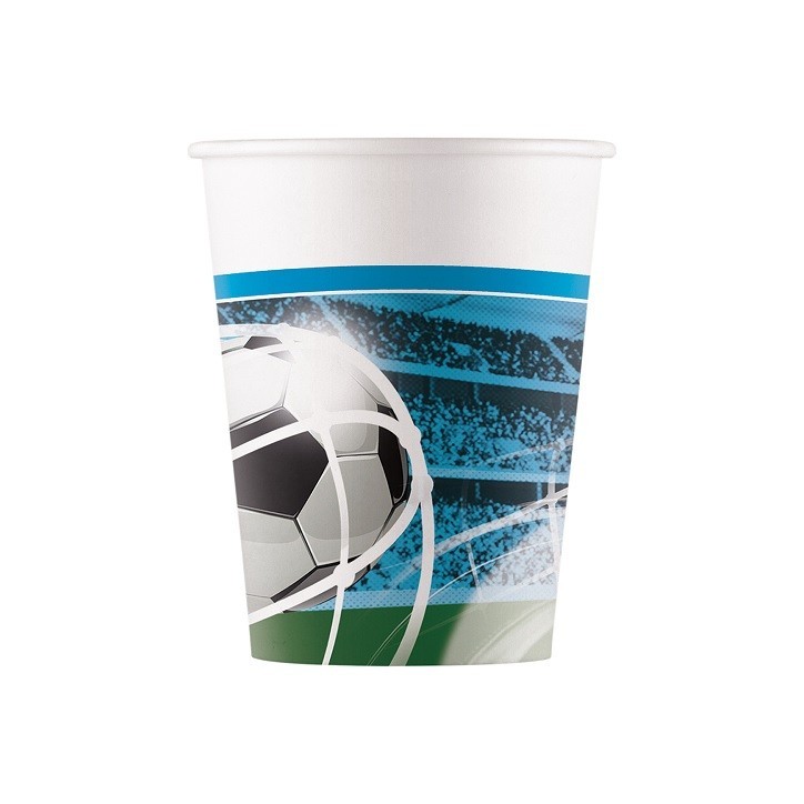 Procos Football Party Paper Cups 200ml, 8 Pieces