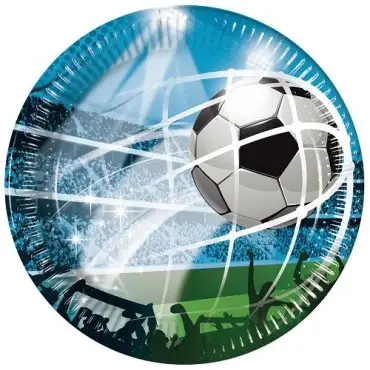 Procos Football Party Paper Plates Ø 23cm, 8 Pieces