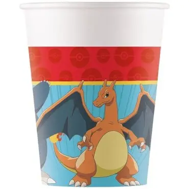 Procos Pokémon Pappbecher 200ml, 8 Stück
