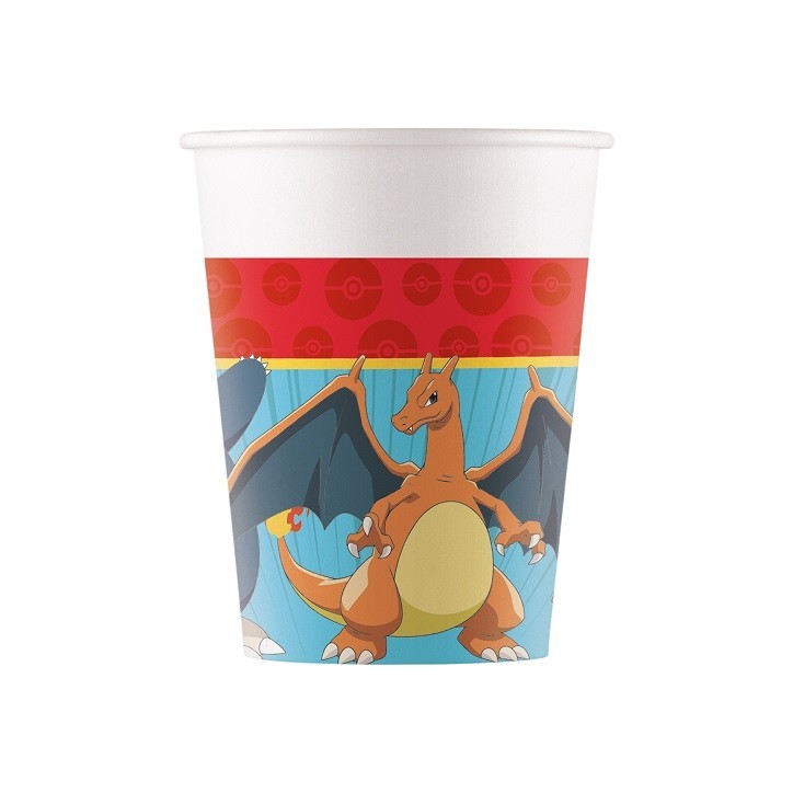 Procos Pokémon Pappbecher 200ml, 8 Stück