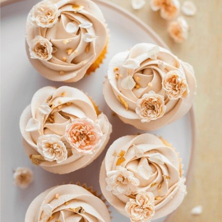 LIOFLOR Edible Mini White Roses Freeze-Dried 2g