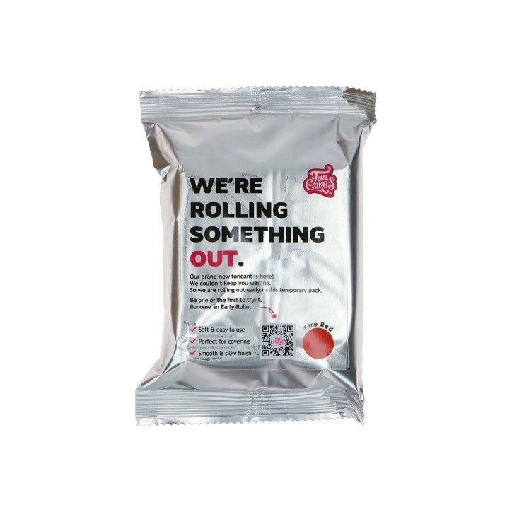 FunCakes Rollfondant Fire Red Rot 250g | Vegan & Halal