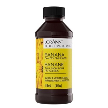 LorAnn Bakery Emulsion Banana 118ml | Banana Flavour