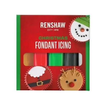 Renshaw Rollfondant Christmas 5x100g | Weihnachtsfarben