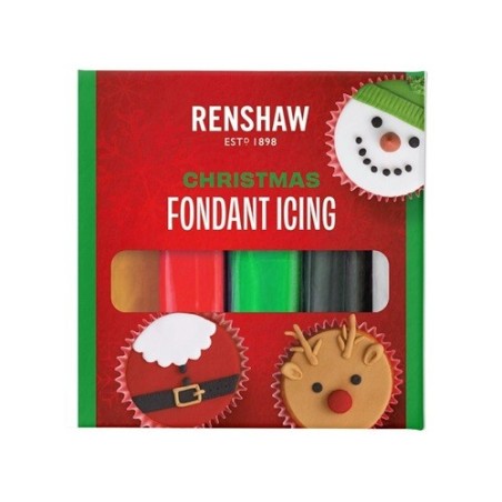 Renshaw Rollfondant Christmas 5x100g | Weihnachtsfarben