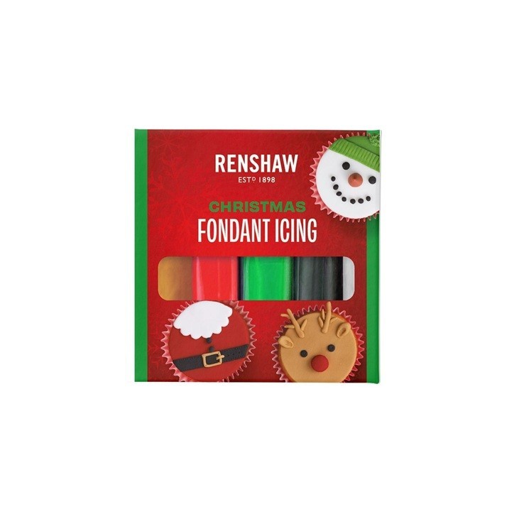Renshaw Fondant Christmas 5x100g | Festive Colours