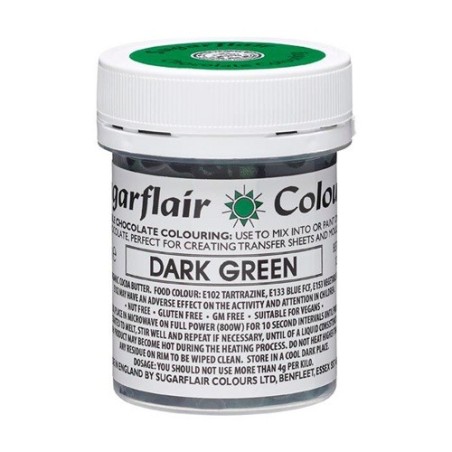 Sugarflair Cocoa Butter Colour Dark Green 35g | Chocolate