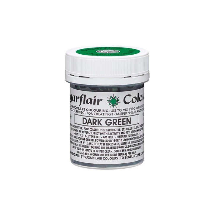 Sugarflair Kakaobutterfarbe Dunkelgrün 35g | Schokolade