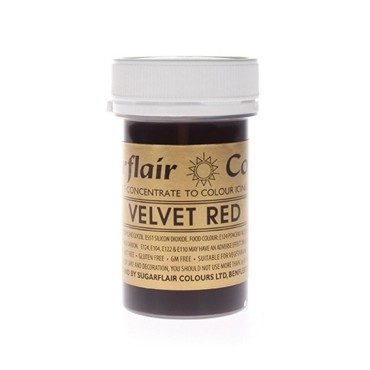 Sugarflair Gelfarbe Velvet Red 25g