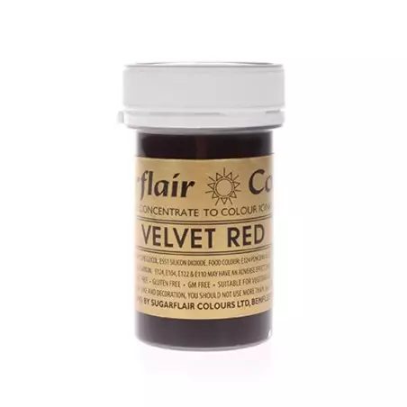 Sugarflair Spectral Paste Colour – Velvet Red 25g – Highly Pigmented Food Color