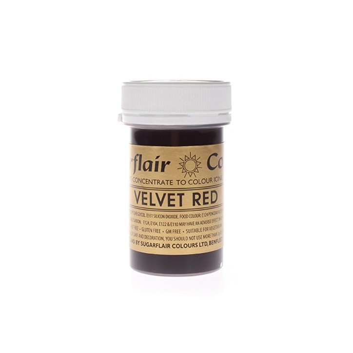 Sugarflair Spectral Paste Colour – Velvet Red 25g – Hochpigmentierte Lebensmittelfarbe