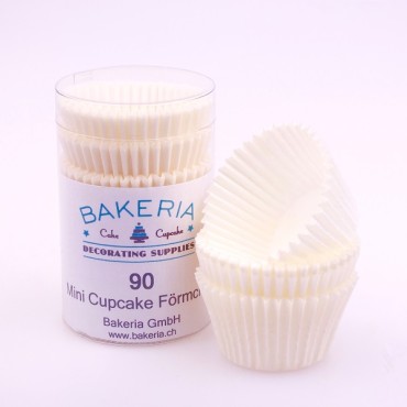 Bakeria Mini Cupcake Förmchen Weiss, 90 Stück