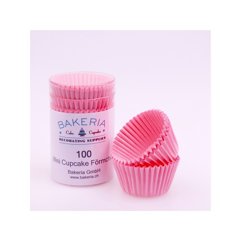 Bakeria Mini Cupcake Liners Light Pink, 100 pcs