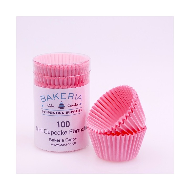 Bakeria Mini Cupcake Förmchen Uni Hell Rosa, 100 Stück Bakeria Mini Cupcake Förmchen Uni Hell Rosa, 100 Stück
