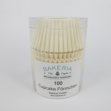 Bakeria Cupcake Förmchen Weiss, 100 Stück